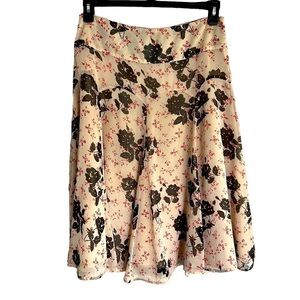 Hillard & Hanson | A-Line Floral Print Skirt